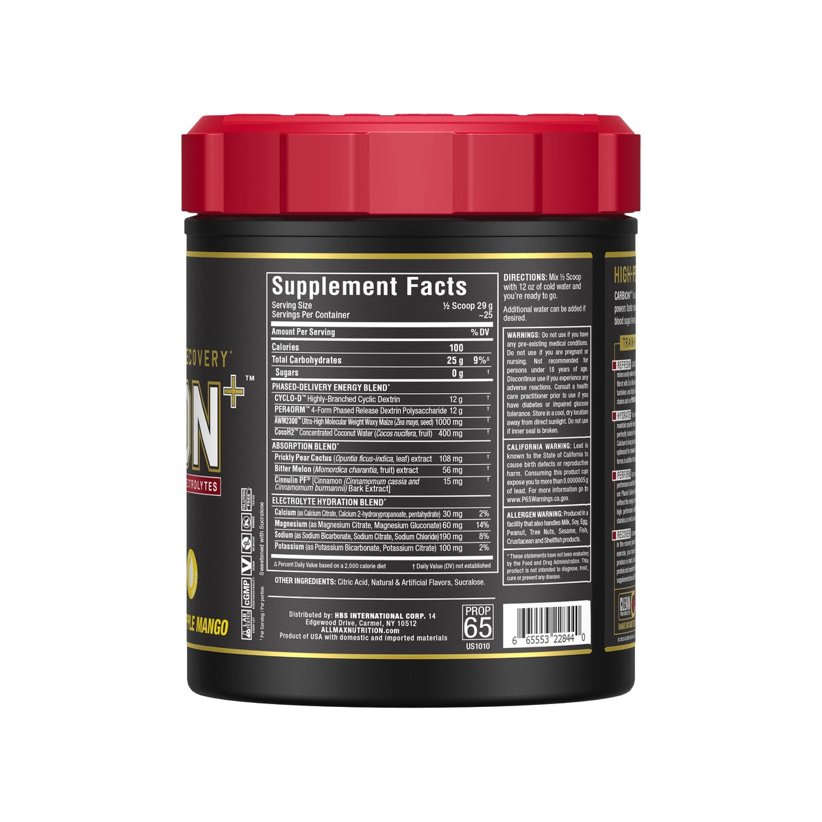 ALLMAX CARBION+, 725 g - High-Performance Training Fuel - Boosts