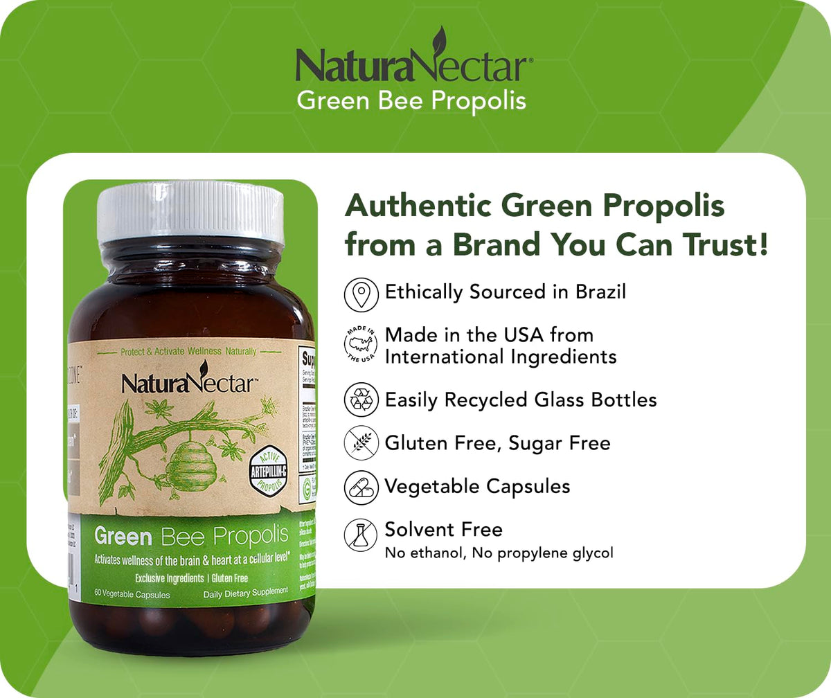 NaturaNectar Green Bee Propolis Capsules - 60 Capsules - image 7