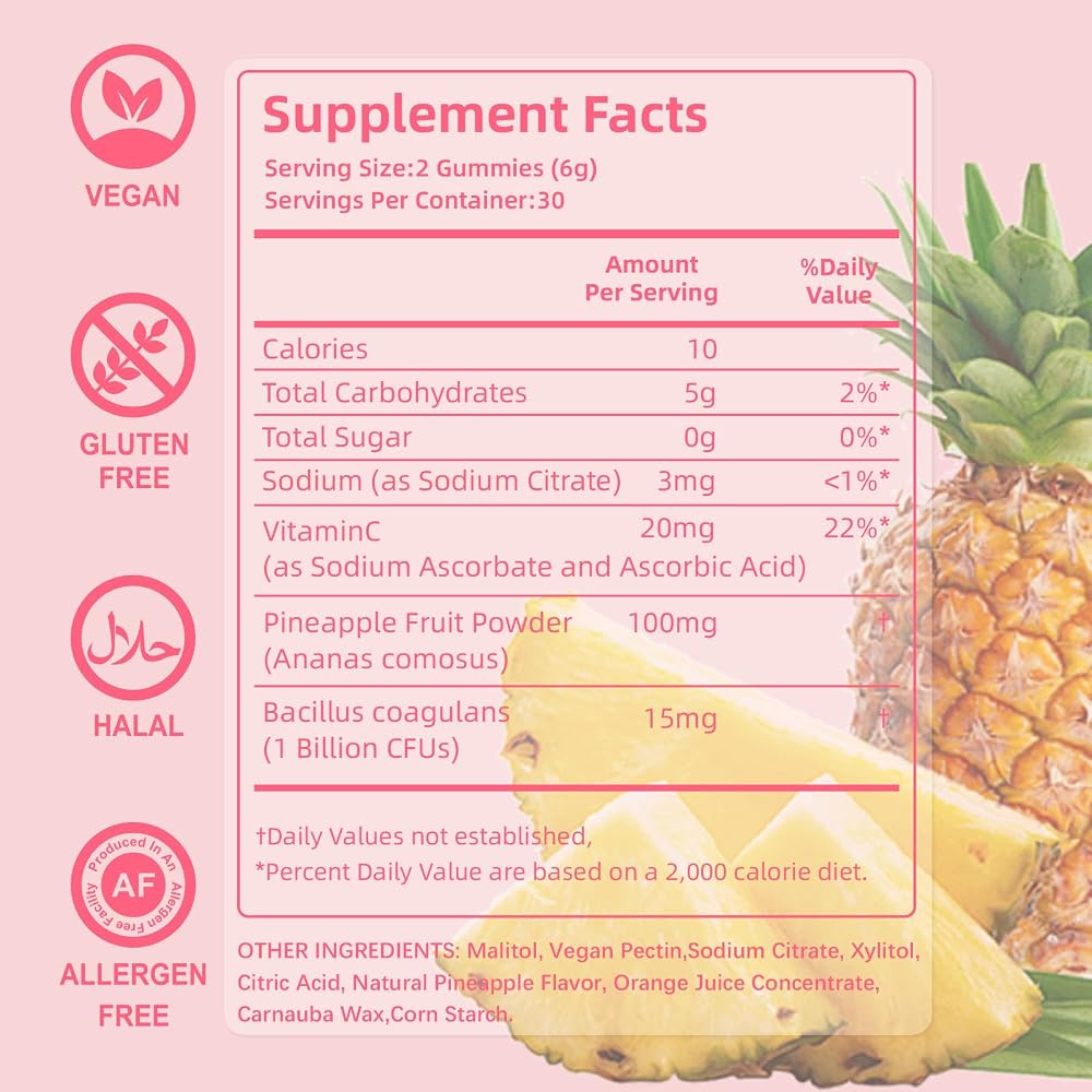 Airboy Vaginal Probiotic Gummies for Women, Pineapple - 60 Gummies - image 5