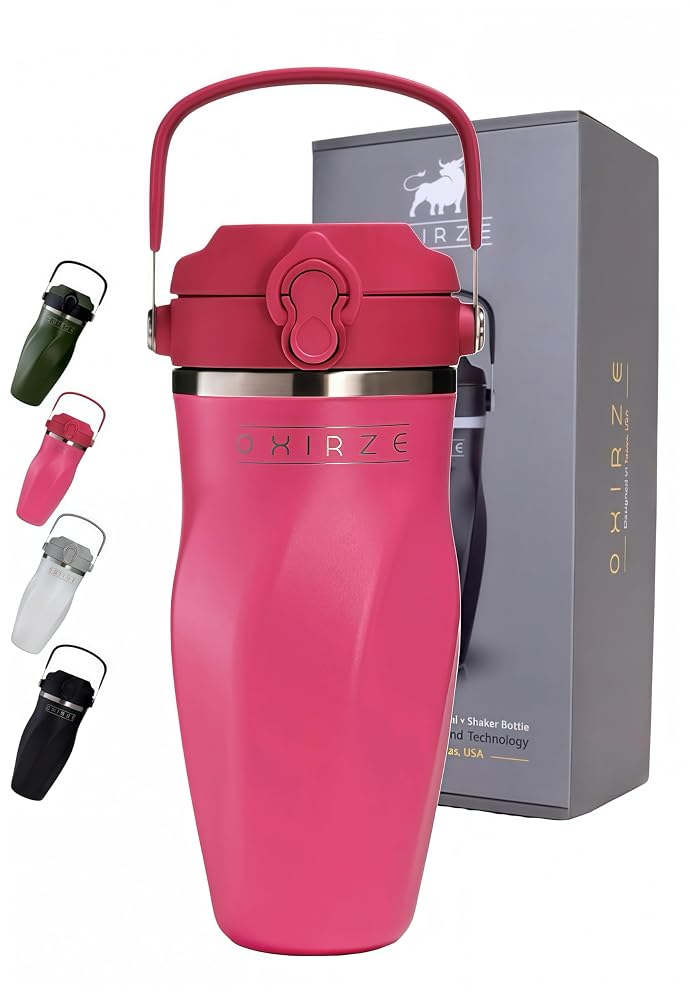 Oxirze Shaker Bottle Double Wall Stainless Steel - 26oz