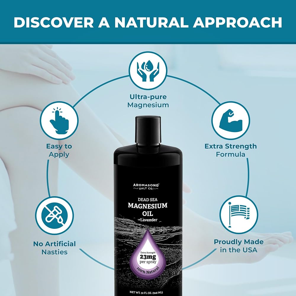 Aromasong Magnesium Spray Lavender Extra Strength - 32 Fl Oz - image 2
