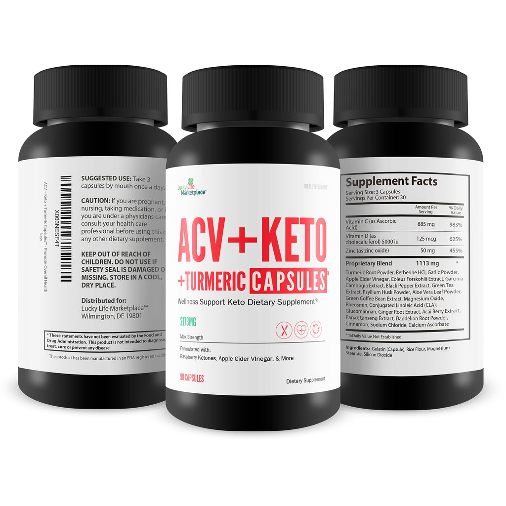 Generic ACV + Keto + Turmeric Supplement with Vitamin C, D & Zinc - image 4
