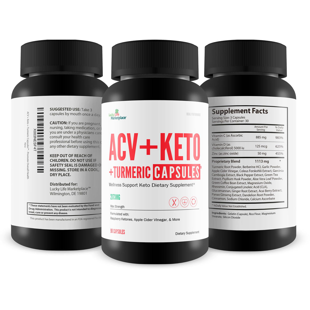 Generic ACV + Keto + Turmeric Supplement with Vitamin C, D & Zinc - image 4
