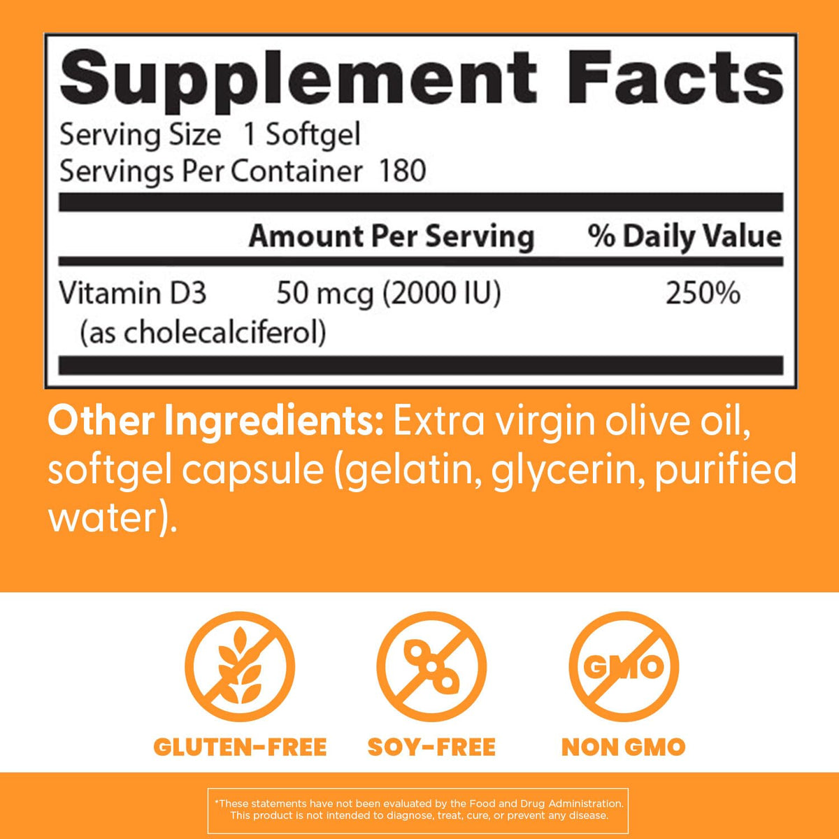 Doctor's Best Vitamin D3 2000 IU - 180 Softgels - image 4