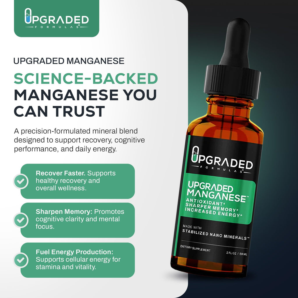 Upgraded Formulas Manganese Supplement Liquid - 2 Fl Oz - image 2