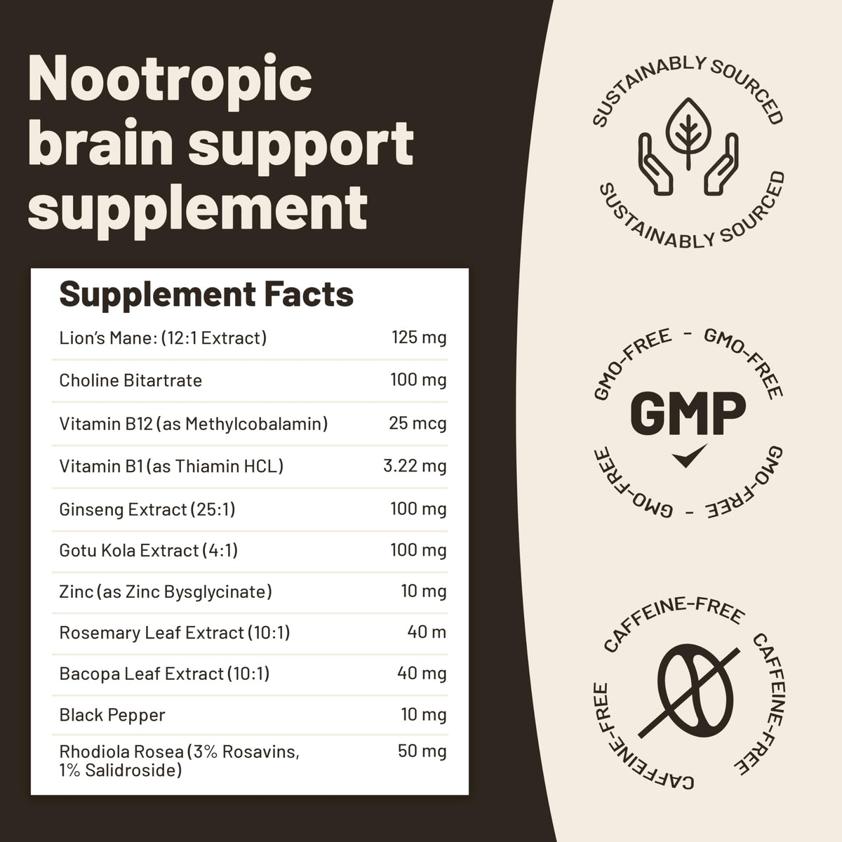 Vegan Vitality Lion's Mane Supplement Brain Support - 120 Capsules - image 3