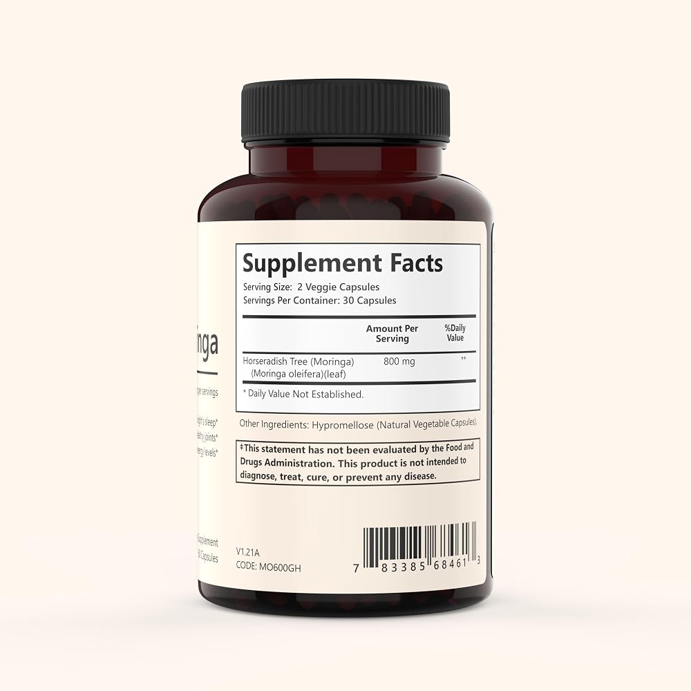terra360° Moringa Leaf Powder 800mg - 60 Capsules - image 2