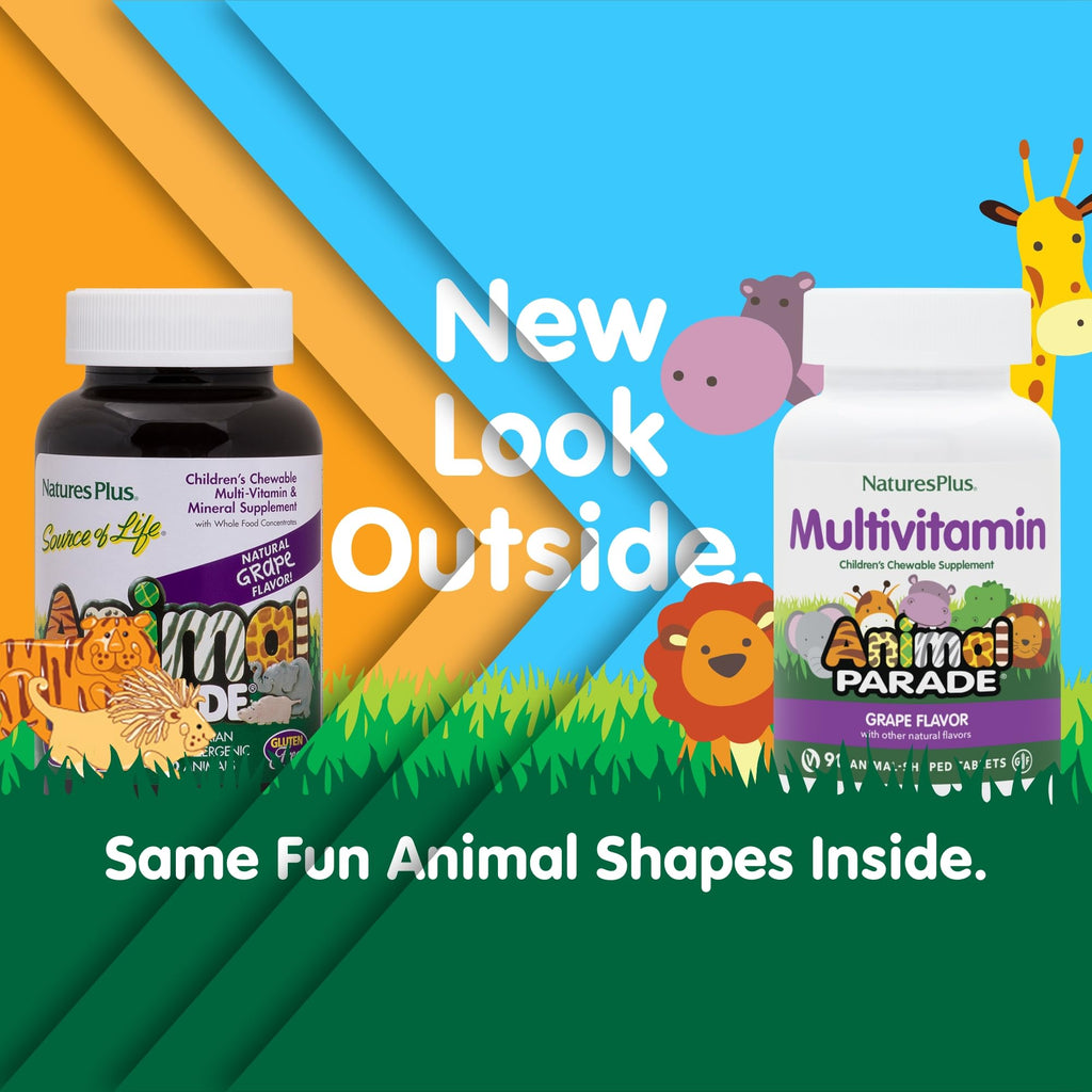 NaturesPlus Animal Parade Children's Chewable Multivitamin - 90 Tablets - image 2