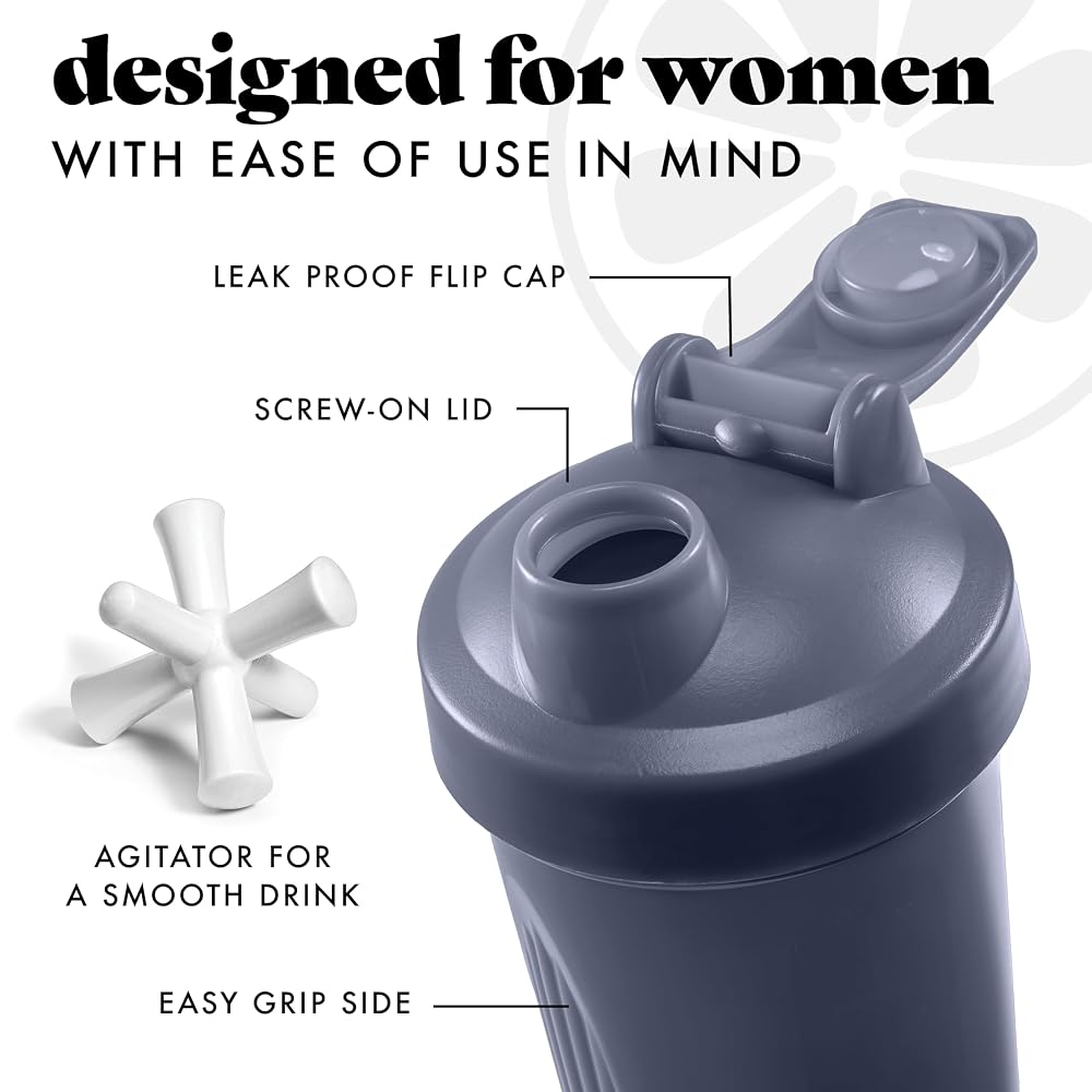 Fit & Fresh Shaker Bottle, Leak Proof Sports Blender Bottle