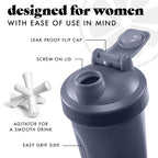 Fit & Fresh Shaker Bottle, Leak Proof Sports Blender Bottle