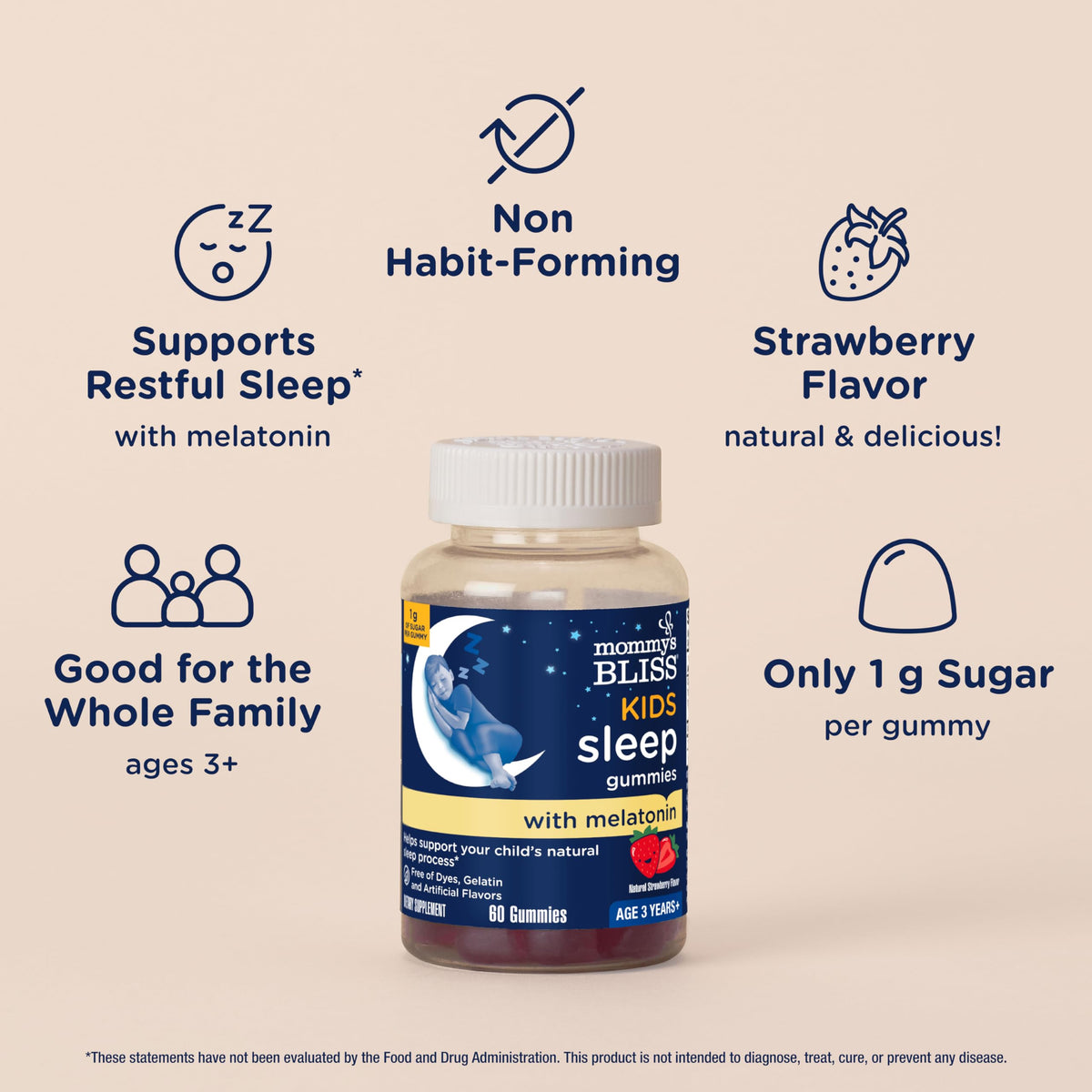 Mommy's Bliss Kids Sleep Support Melatonin Gummies - 60 Gummies - image 3