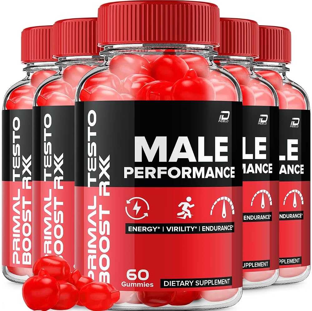 Indelo Primal Testo Boost RX ACV Gummies for Men - 300 Gummies