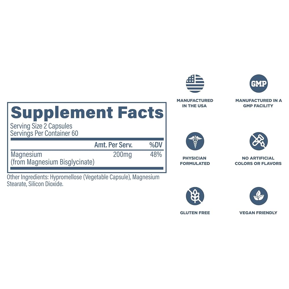 Revive MD Pure Magnesium Glycinate 200mg - 120 Vegetarian Capsules - image 8