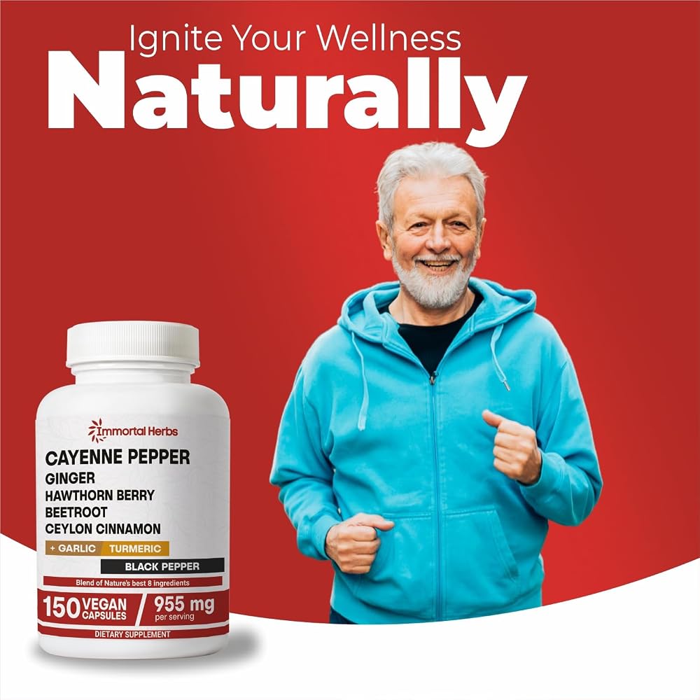 Immortal Herbs Cayenne Pepper Capsules with Garlic & Turmeric - 150 Count - image 7