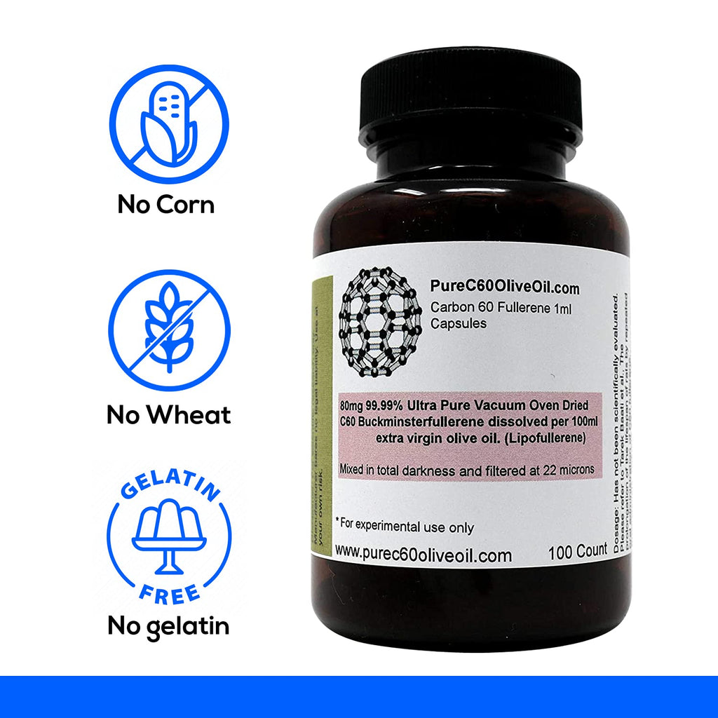 PureC60OliveOil.com PureC60OliveOil C60 Organic Olive Oil Capsules - 100 Count - image 4