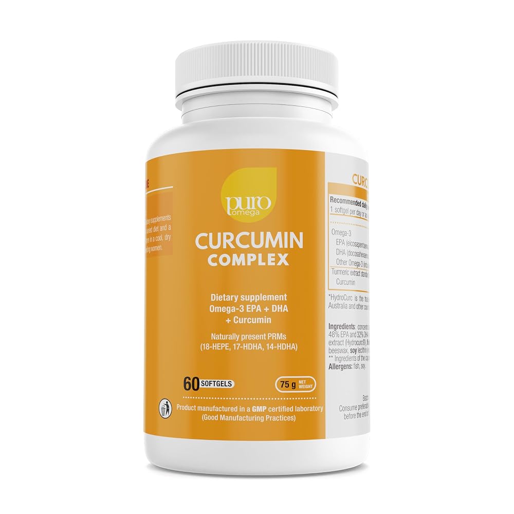 VitalRemedyMD PuroOmega Curcumin Complex Omega-3 - 60 Capsules
