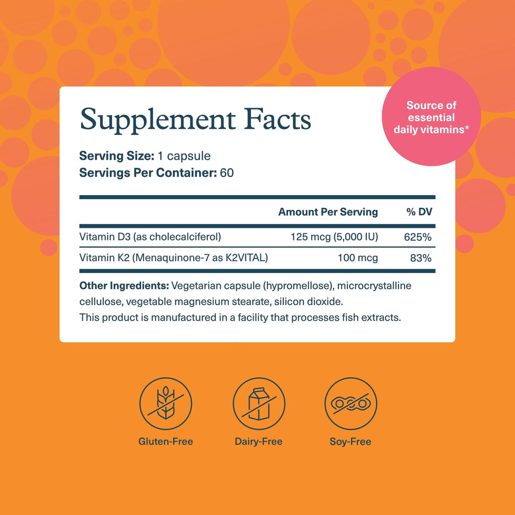 Youtheory K2D3 Liquid - Vitamin D3 & K2 Supplement for Bone