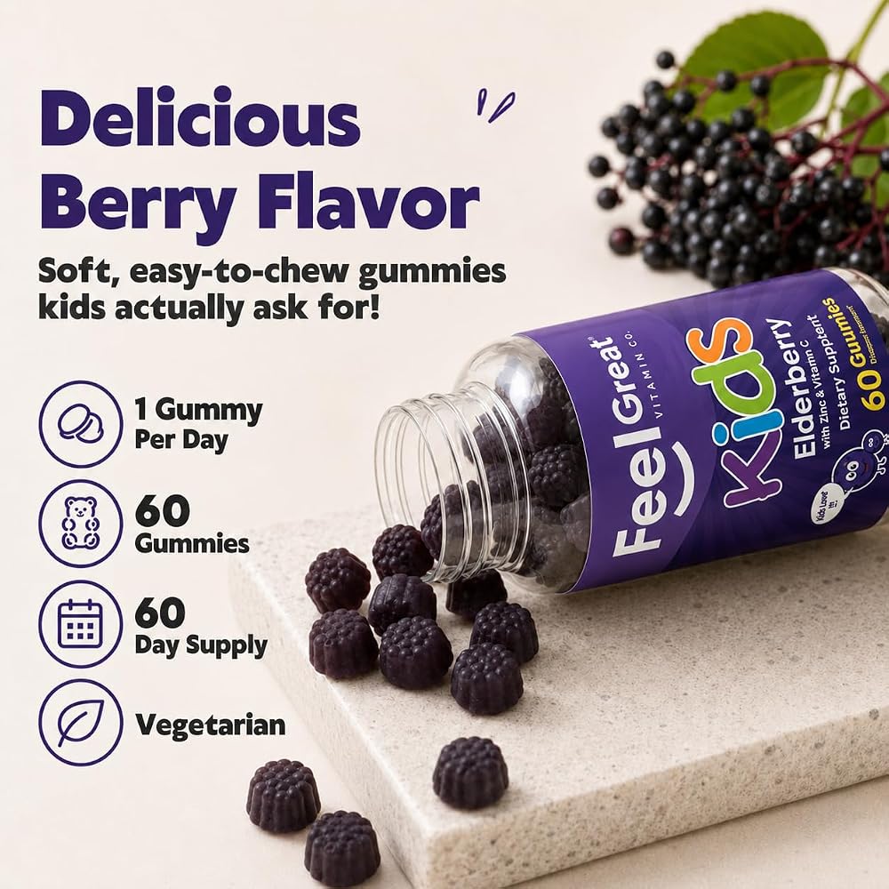 The Feel Great Vitamin Company Elderberry Gummies with Zinc and Vitamin C - image 5