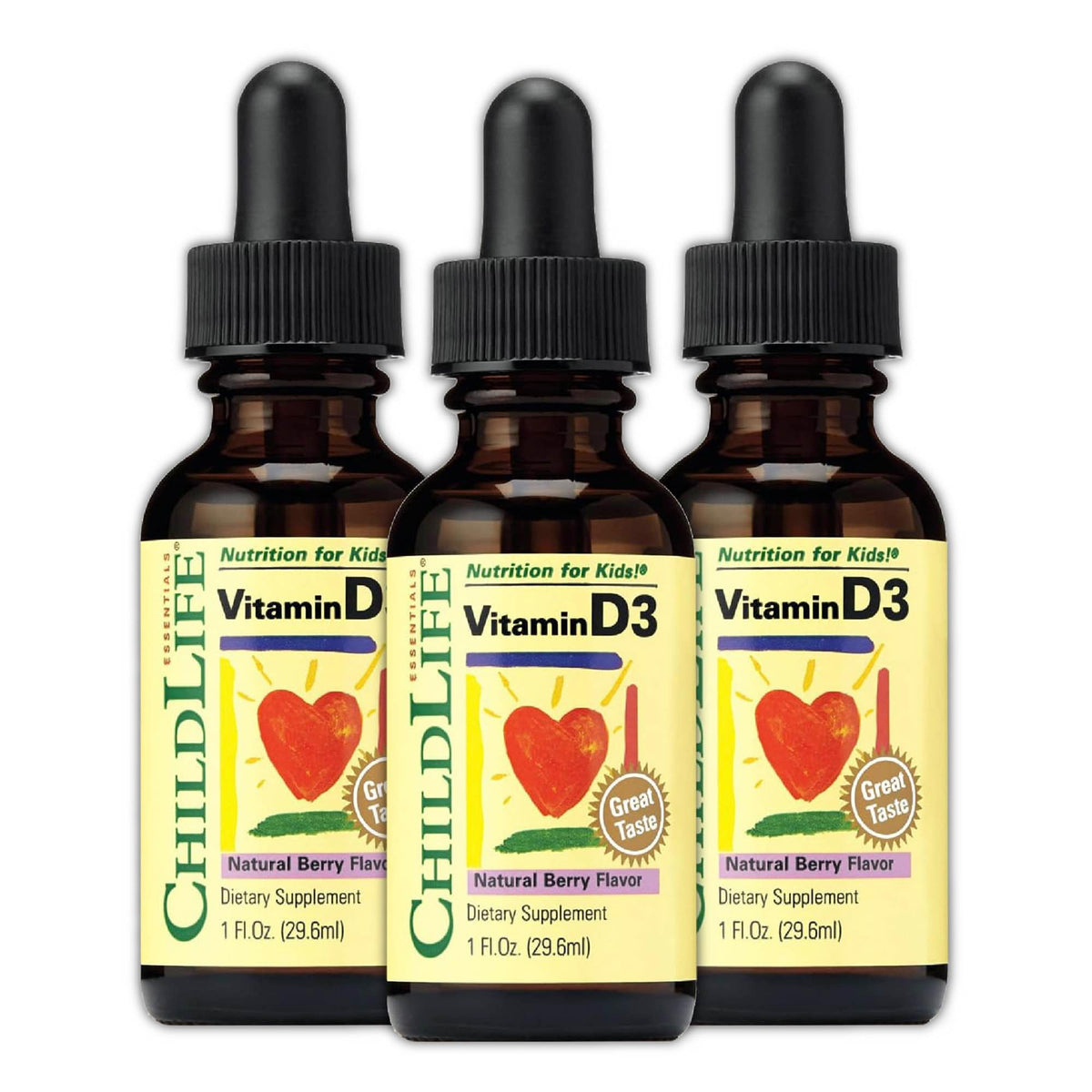 ChildLife Essentials Baby Vitamin D3 Drops Berry - 3 Fl Oz