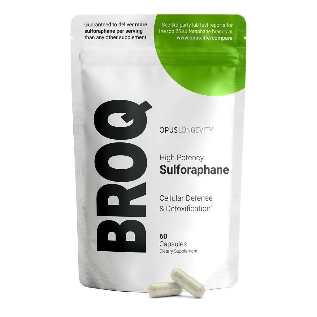 OPUS LONGEVITY BROQ Sulforaphane Supplement 25mg - 60 Capsules