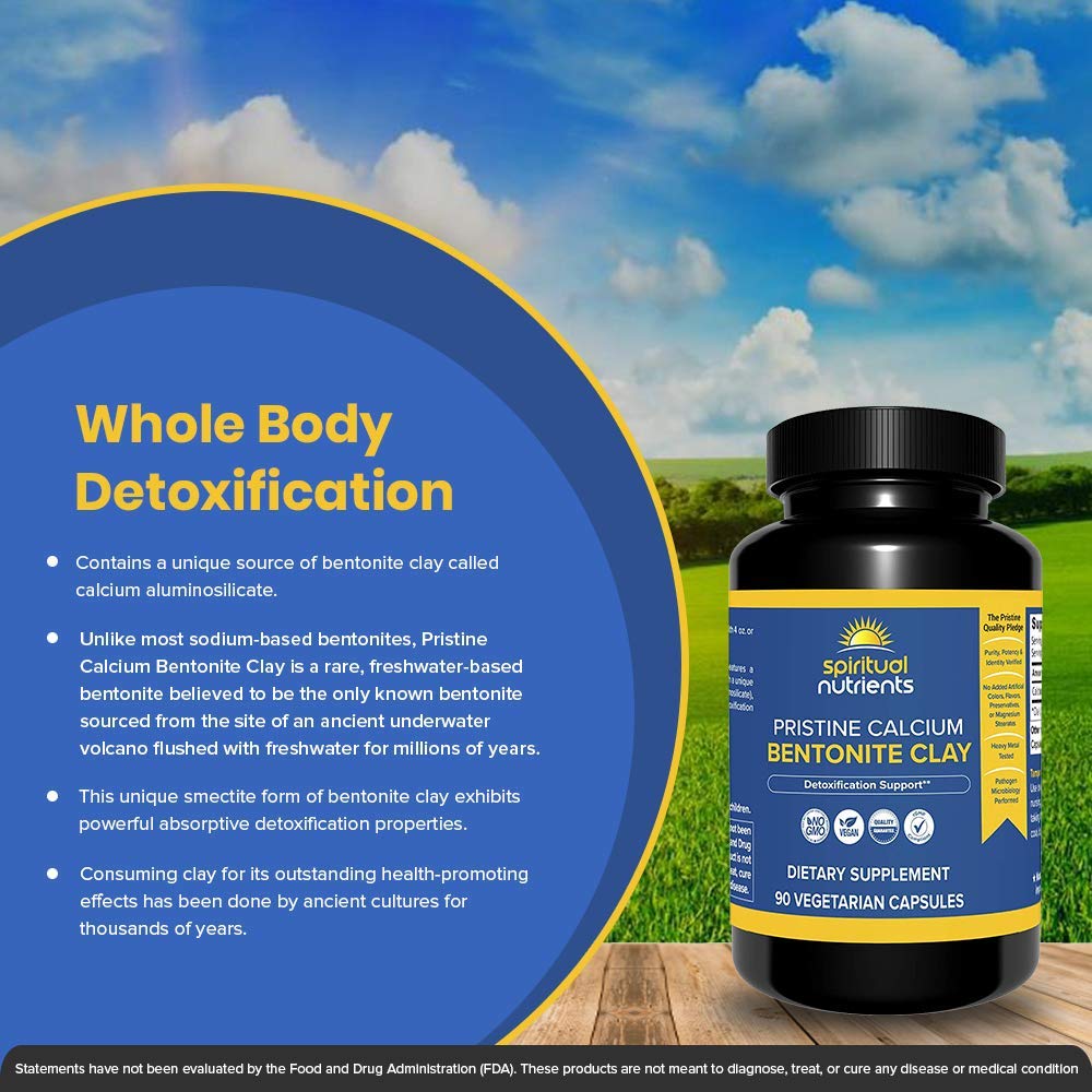 Spiritual Nutrients Pristine Calcium Bentonite Clay - 90 Capsules - image 3