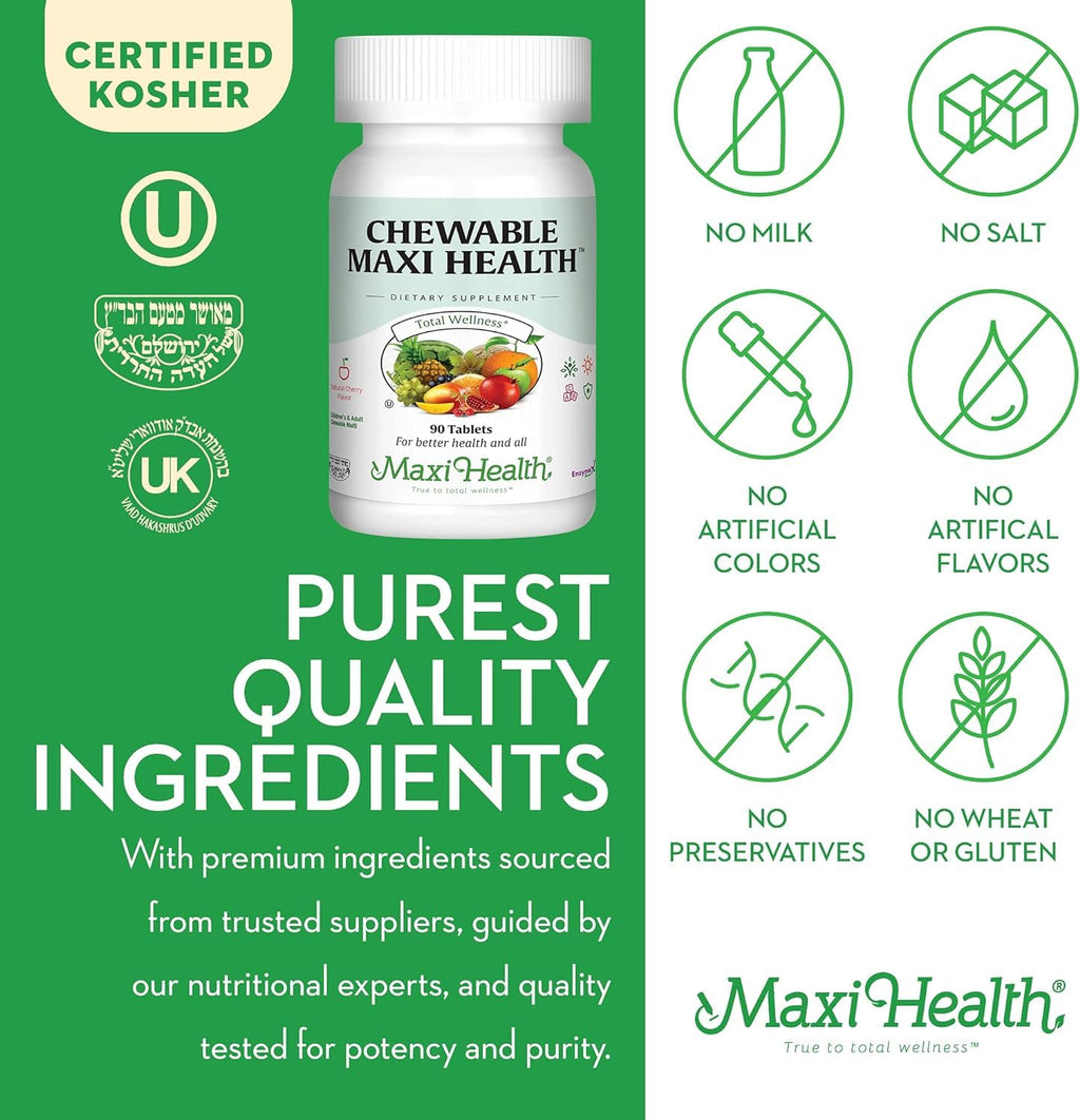 Maxi Health Chewable - Multivitamin for Men and Women - Enhanced