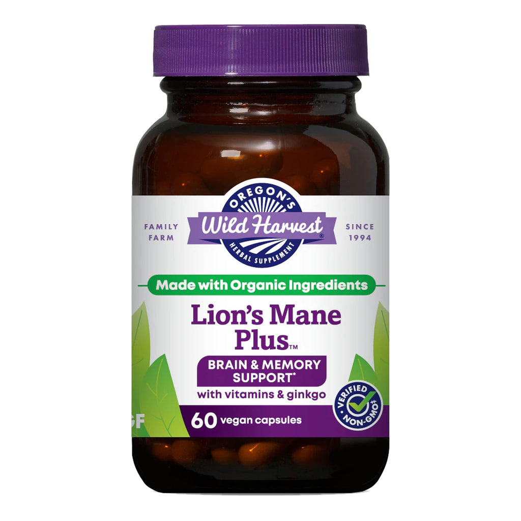 Oregon's Wild Harvest Lion's Mane Plus Brain & Memory Support - 60 Capsules