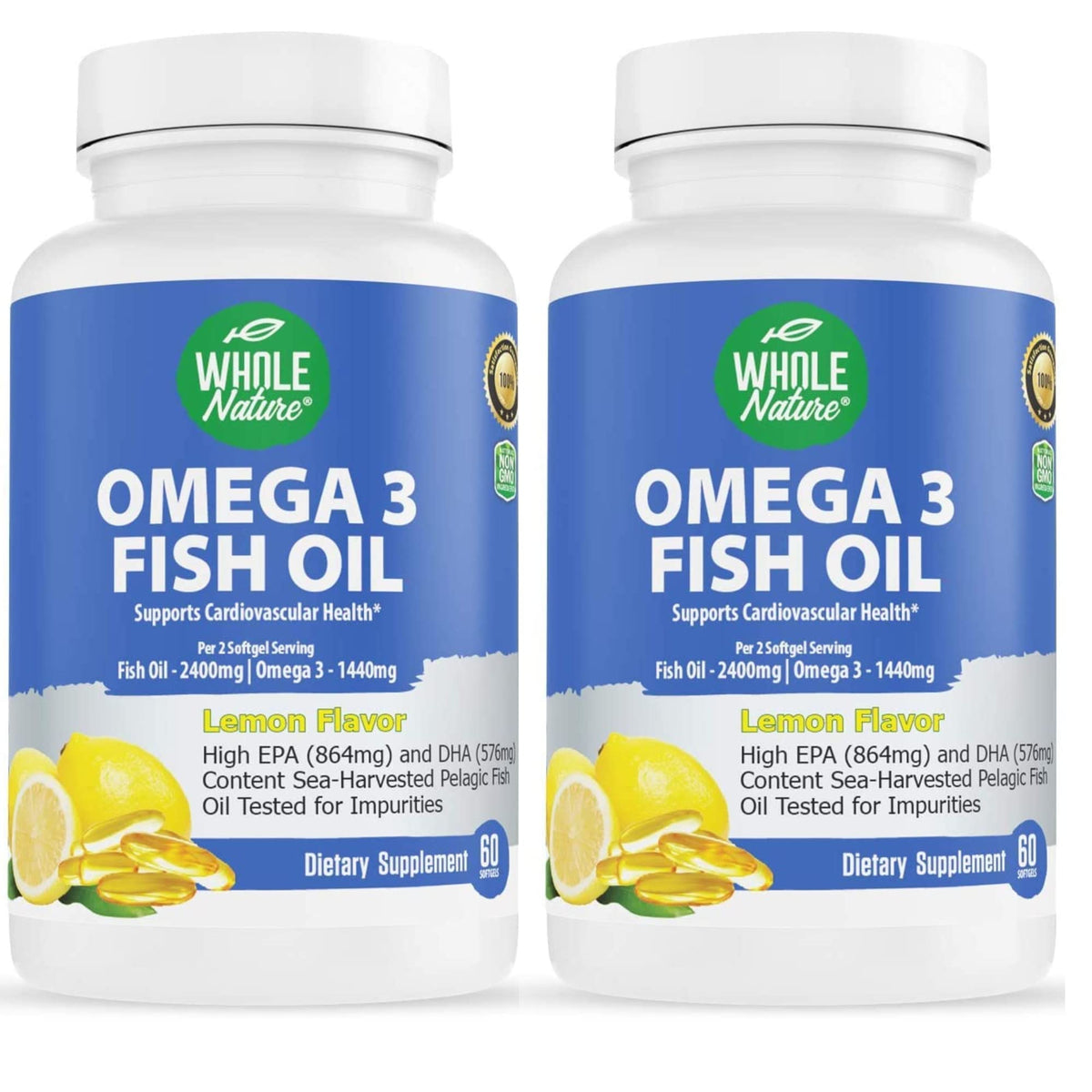 Whole Nature Omega 3 Fish Oil Supplements