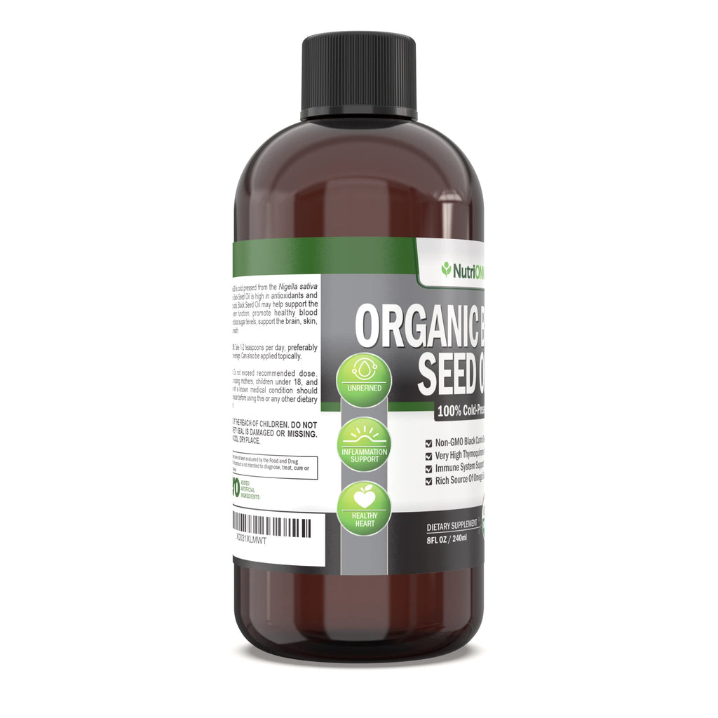NutriONN Organic Black Seed Oil - USDA Certified Organic Black Cumin - image 5