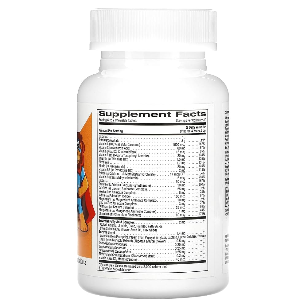 California Gold Nutrition Kids Multivitamin with Probiotics - 60 Tablets - image 2