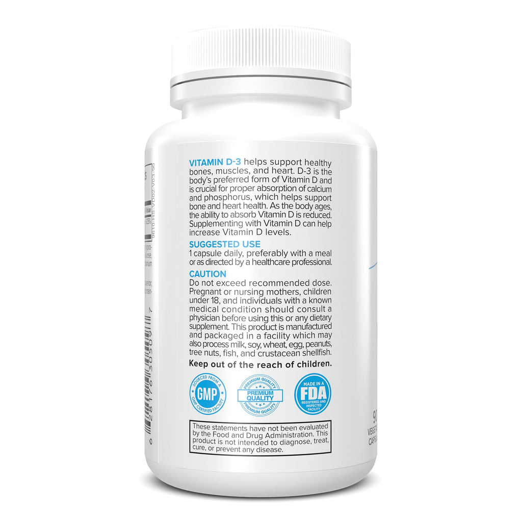 Portions Master Vitamin D3 5000 IU Bone & Immune Support - image 2