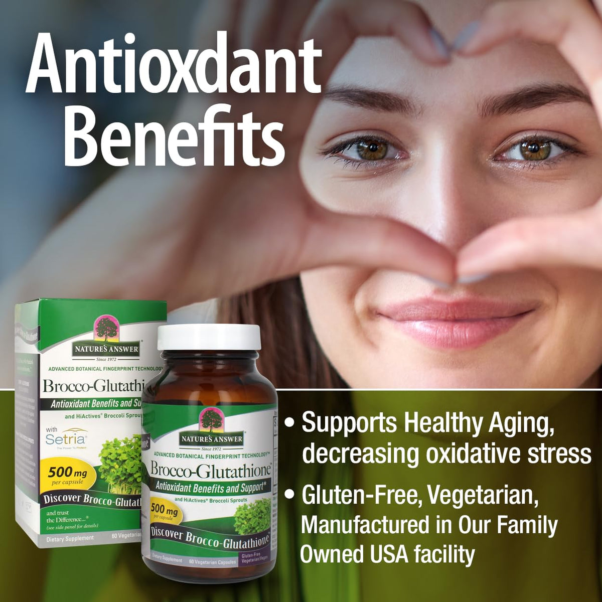 Nature's Answer Brocco Glutathione 500 mg - 60 Vegetarian Capsules - image 5