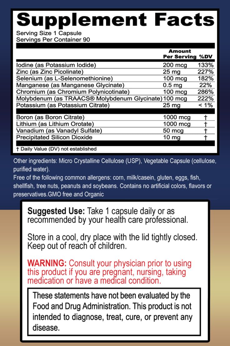 True Healing Naturals True Minerals Supplement - 90 Vegetarian Capsules - image 2