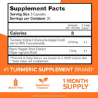 Qunol Turmeric 2250mg with Black Pepper - 90 Capsules - image 5