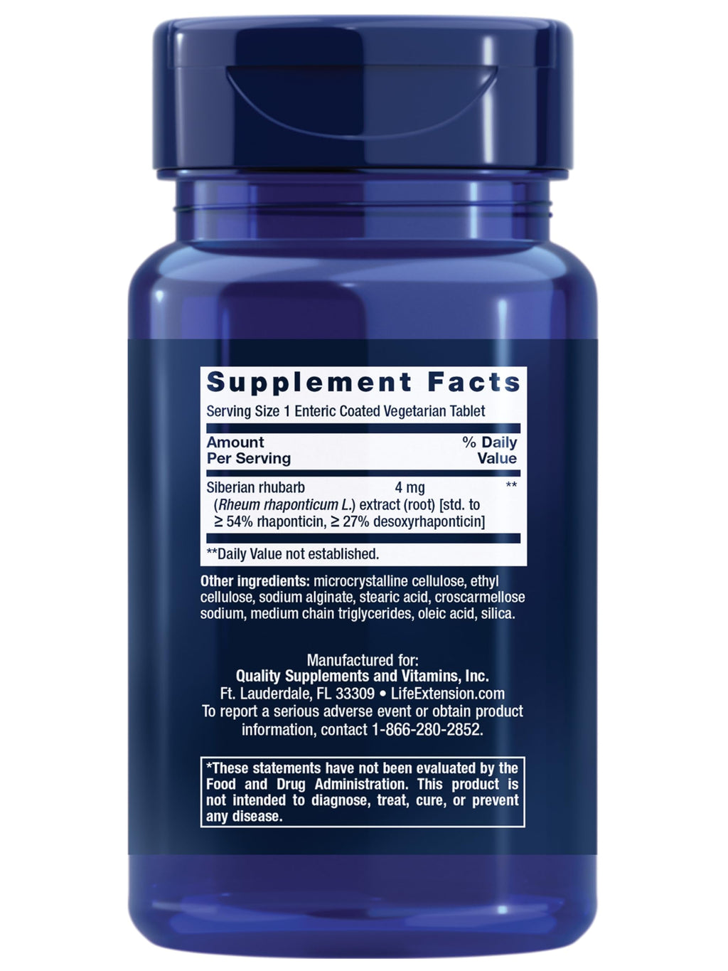 Life Extension Menopause Relief Siberian Rhubarb - 30 Tablets - image 2