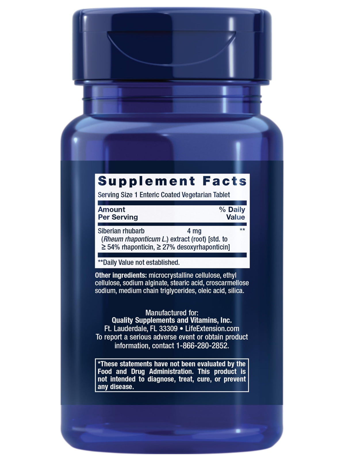 Life Extension Menopause Relief Siberian Rhubarb - 30 Tablets - image 2