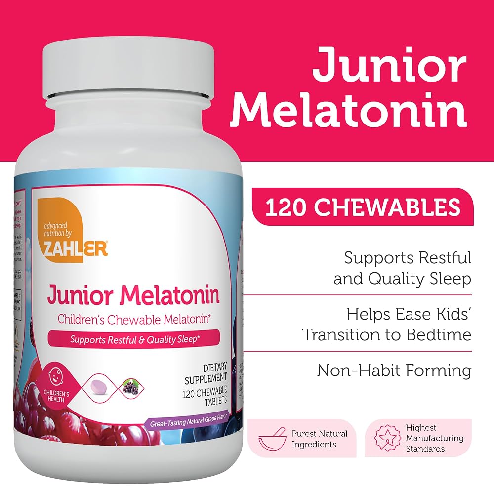 Zahler 1MG Children's Melatonin for Kids - Sleep Support and Quality