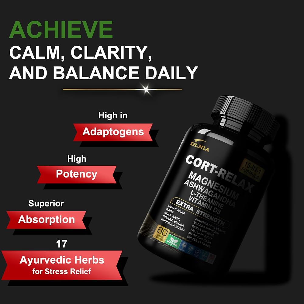 DLNIA Super Calm Cortisol Supplement with Magnesium Glycinate - 1 Count - image 8