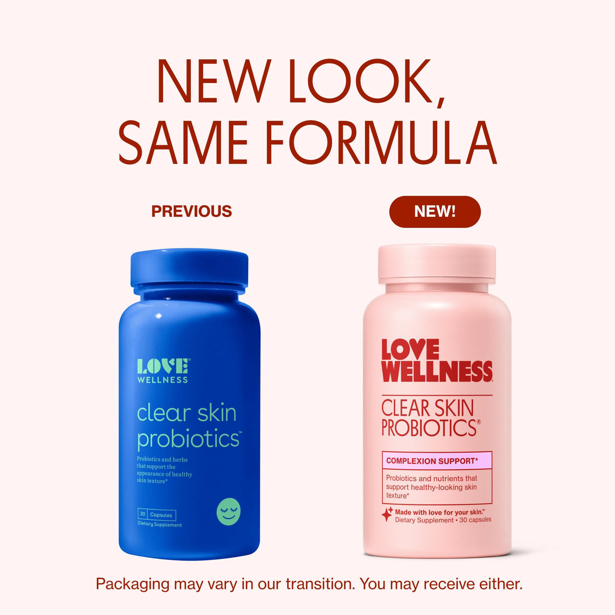 Love Wellness Clear Skin Probiotic with Zinc & Chaste Tree - 30 Capsules - image 2