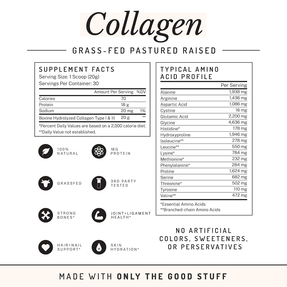 PWDRS Collagen Powder Grass Fed & Pasture Raised - 21.16 oz - image 5