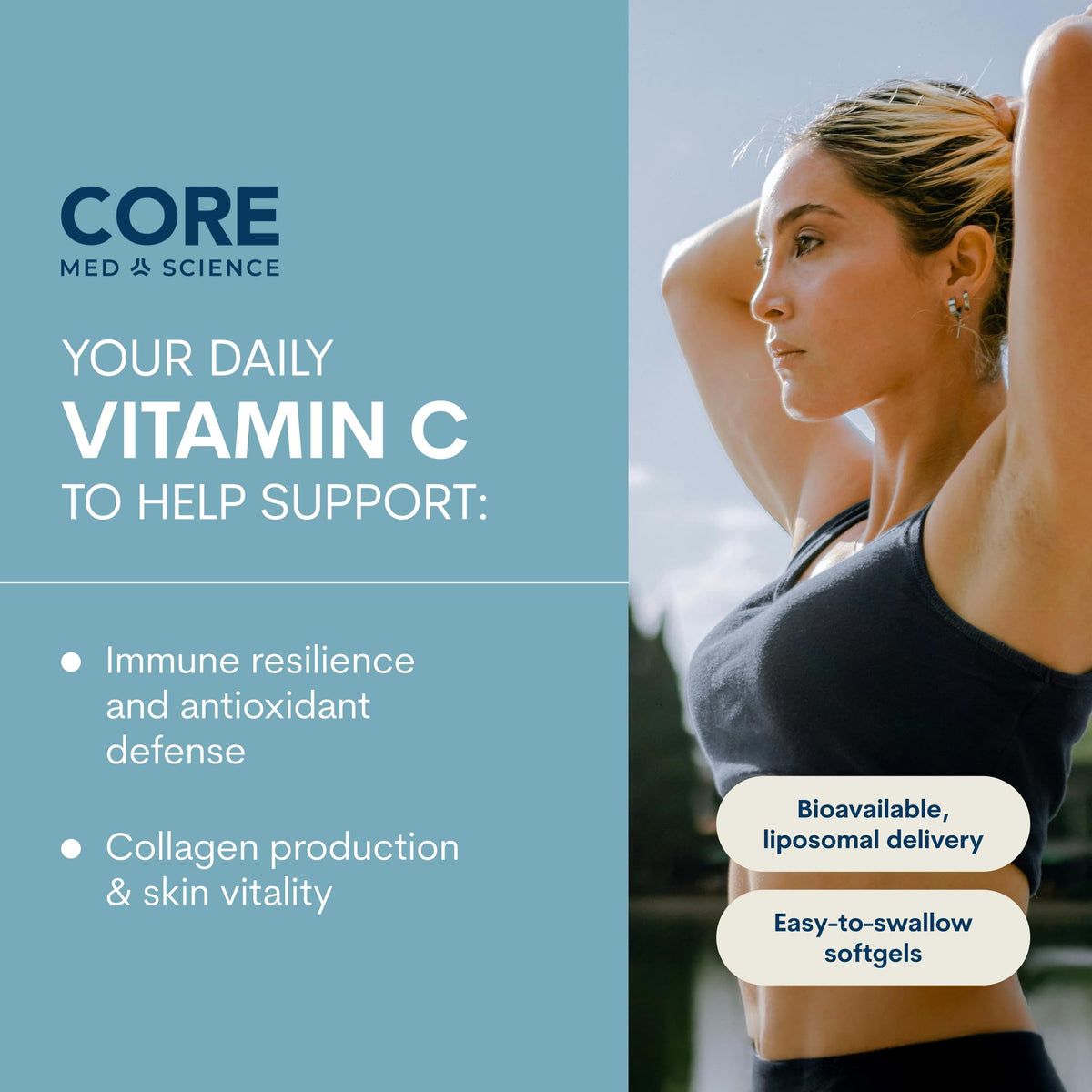 Core Med Science Liposomal Vitamin C 1000mg - Non-GMO