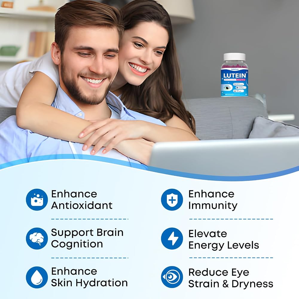 Zetelixia Lutein Gummies, Blueberry Flavor