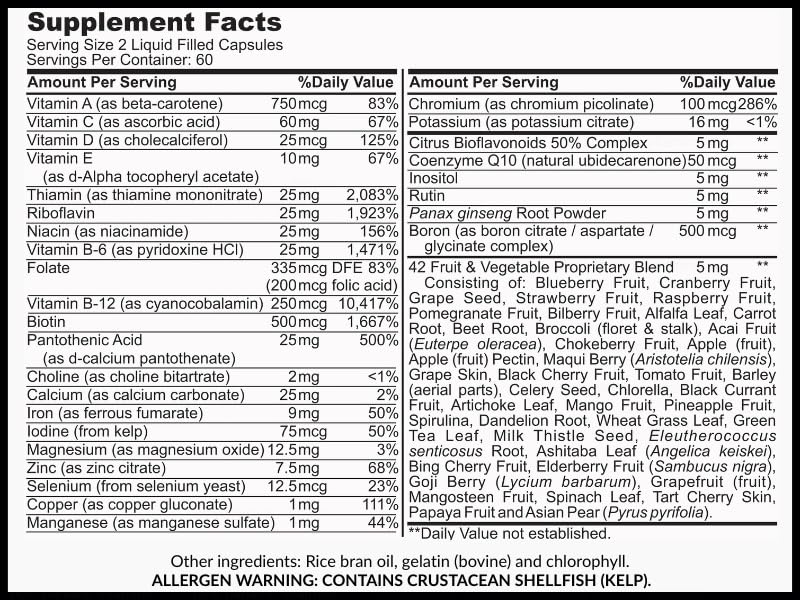 Universal Body Labs Post Bariatric Multivitamin - 180 Softgels - image 3