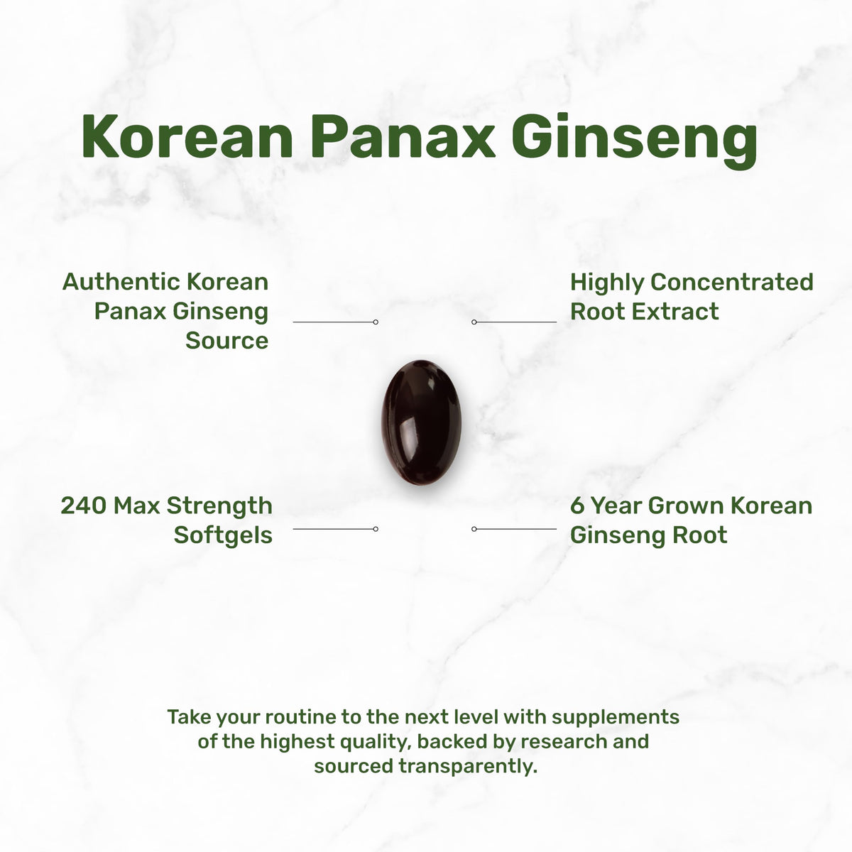 DEAL SUPPLEMENT Korean Red Panax Ginseng Root Extract - 240 Softgels - image 3