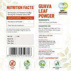 WAY 4 ORGANIC W4O Guava Leaf Powder (100% Natural & Pure)