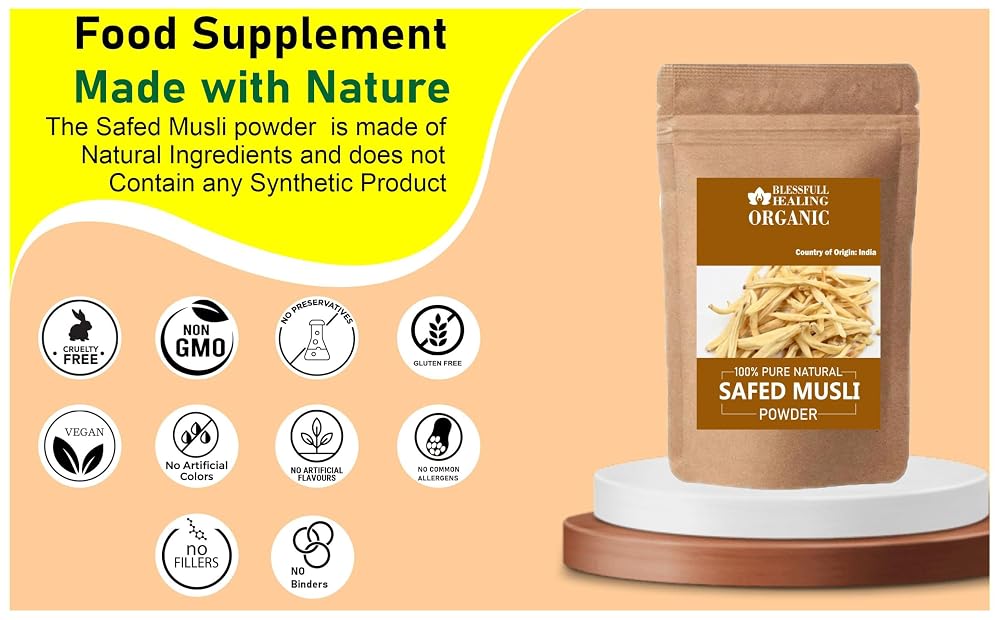 Blessfull Healing Organic Safed Musli Powder - 300g - image 4