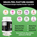 SHIFAA NUTRITION Grass Fed Collagen Peptides Powder - 1 lb - image 2