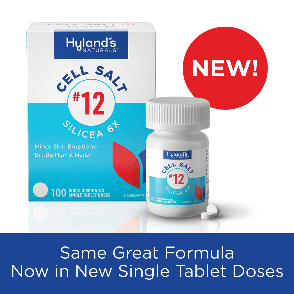 Hyland's Cell Salt #12 Silicea 6X for Skin & Nails - 100 Tablets - image 3