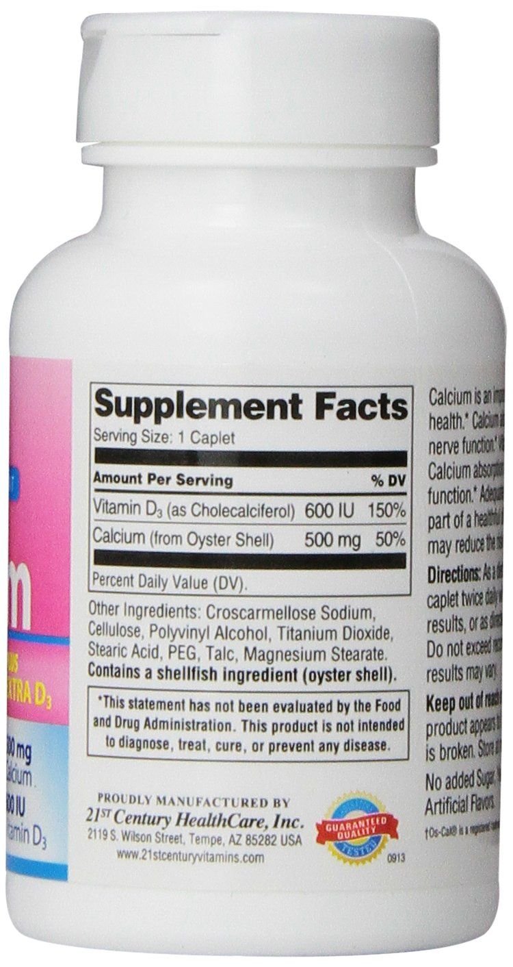21st Century Calcium 500 + D3 Plus Extra Tablets - 360 Count - image 4