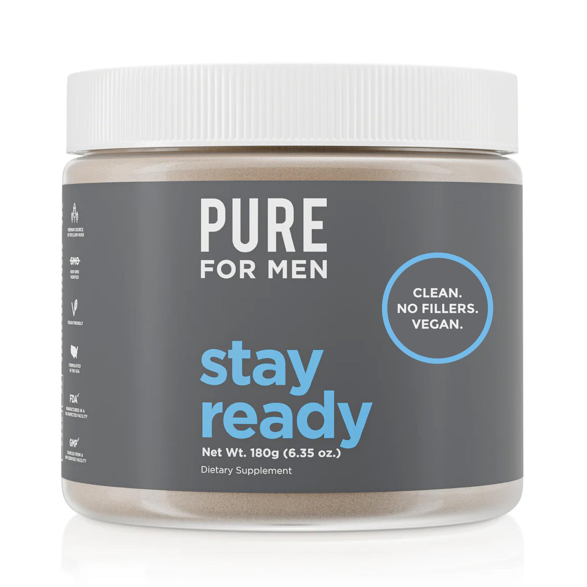 Pure for Men Stay Ready Fiber Supplement Powder - 180g